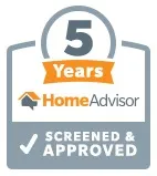 5 Years HomeAdvisor Approved Badge